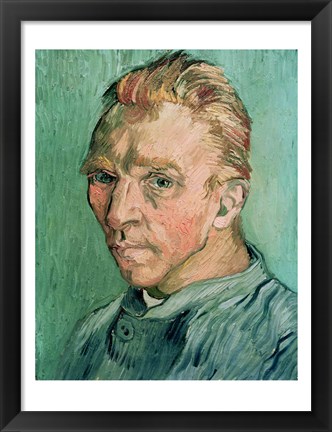 Framed Self Portrait, 1889 (green) Print