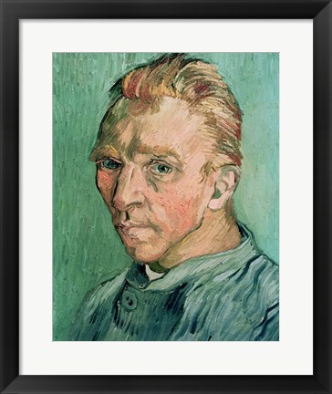 Framed Self Portrait, 1889 (green) Print