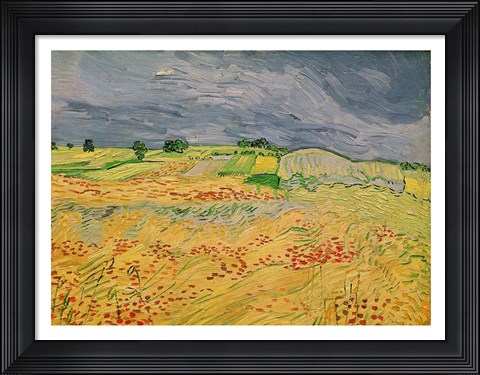 Framed Plain at Auvers, 1890 Print