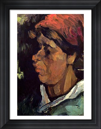 Framed Head of a Dutch Peasant, 1884 Print