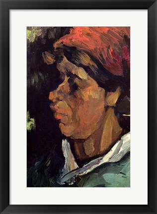 Framed Head of a Dutch Peasant, 1884 Print