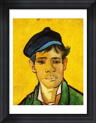 Framed Young Man with a Hat, 1888 Print