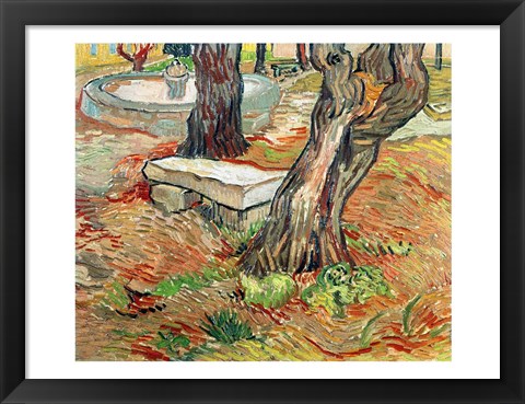 Framed Bench at Saint-Remy, 1889 Print