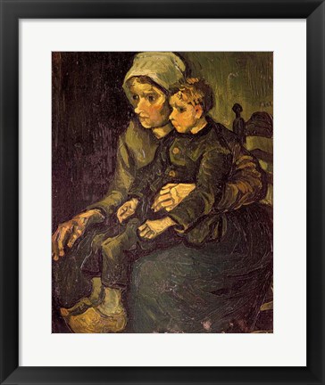 Framed Mother and Child, 1885 Print