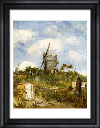 Framed Le Moulin de Blute-Fin, Montmartre, 1886 Print