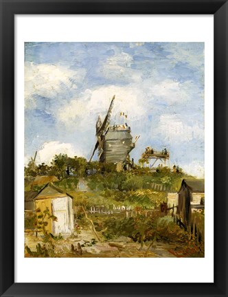 Framed Le Moulin de Blute-Fin, Montmartre, 1886 Print