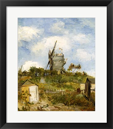 Framed Le Moulin de Blute-Fin, Montmartre, 1886 Print