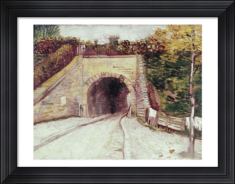 Framed Tunnel through hillside Print