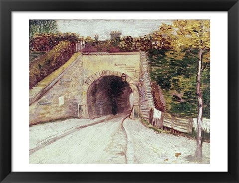 Framed Tunnel through hillside Print