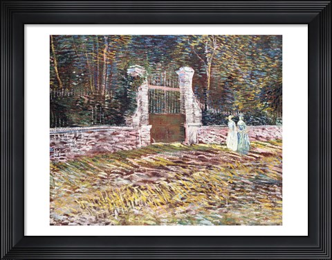 Framed Entrance to the Voyer-d&#39;Argenson Park at Asnieres Print