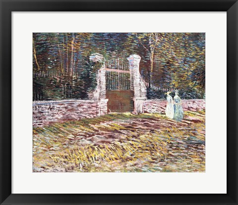 Framed Entrance to the Voyer-d&#39;Argenson Park at Asnieres Print