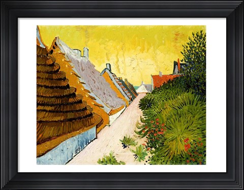 Framed Farmhouses at Saintes-Maries, June 1888 Print