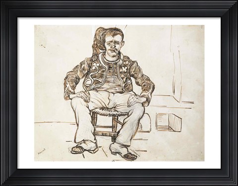Framed Zouave, seated, 1888 Print