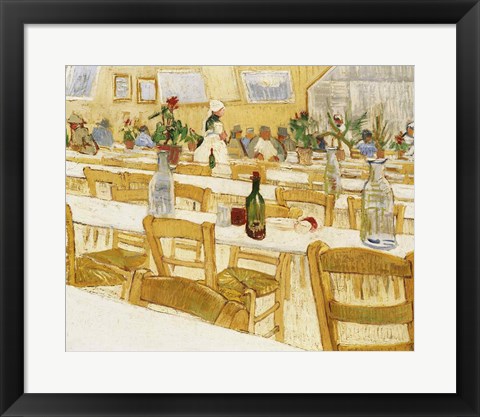 Framed Restaurant Interior, 1887-88 Print