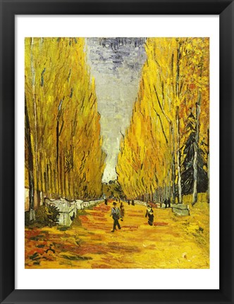 Framed L&#39;Allee des Alyscamps, Arles, 1888 Print