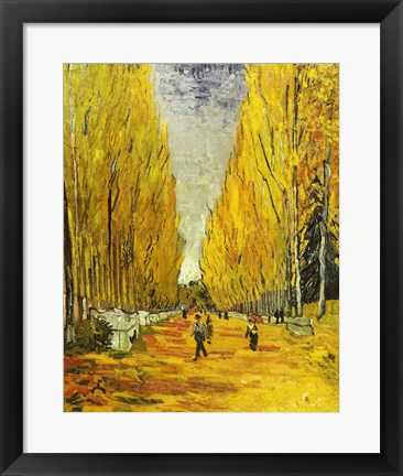 Framed L&#39;Allee des Alyscamps, Arles, 1888 Print