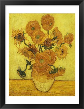 Framed Sunflowers, 1889 Print