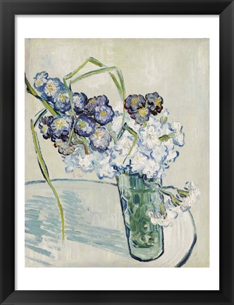 Framed Still Life, Vase of Carnations, June 1890 Print