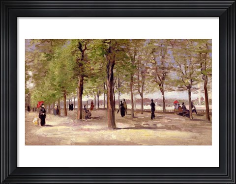 Framed Terrace in the Luxembourg Garden, 1886 Print