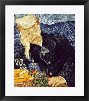 Framed Portrait of Dr. Gachet Print