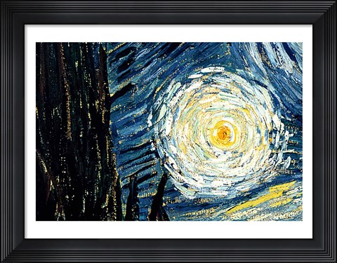 Framed Starry Night, June 1889 Detail D Print