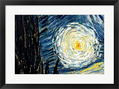 Framed Starry Night, June 1889 Detail D Print