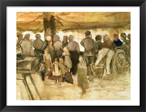 Framed Potato Market, 1882 Print