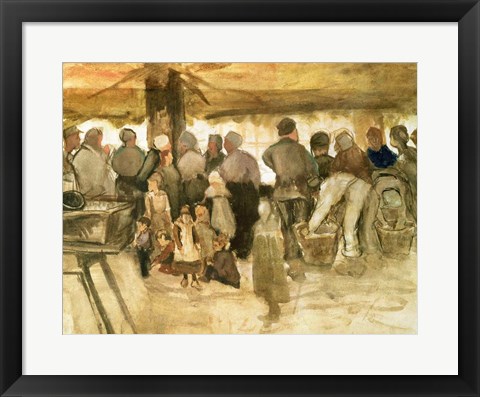 Framed Potato Market, 1882 Print