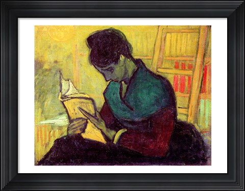 Framed Novel Reader, 1888 Print