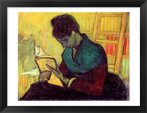 Framed Novel Reader, 1888 Print