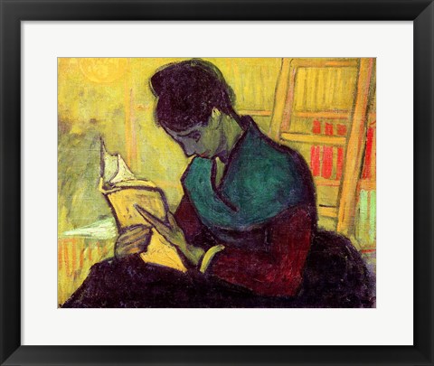 Framed Novel Reader, 1888 Print