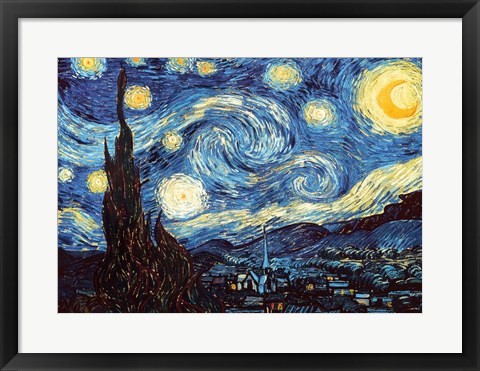 Framed Starry Night, June 1889 Print