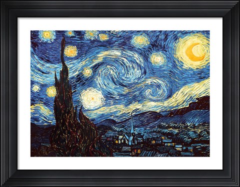 Framed Starry Night, June 1889 Print