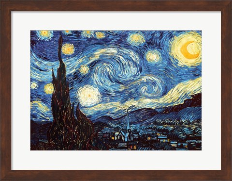 Framed Starry Night, June 1889 Print