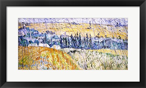 Framed Rain - Auvers, 1890 Print