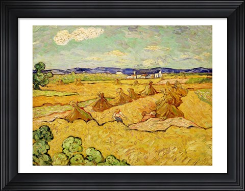 Framed Haystacks Print