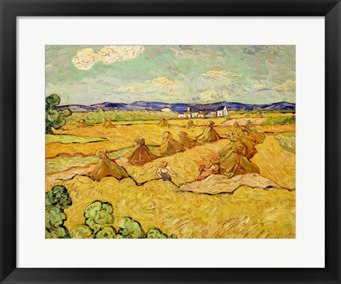 Framed Haystacks Print