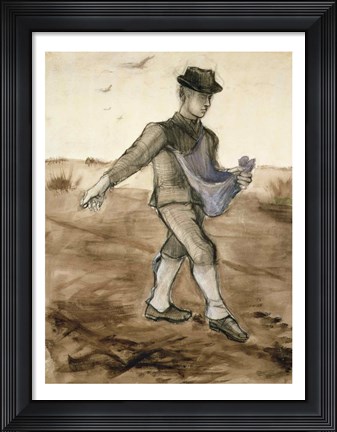 Framed Sower, 1881 Print