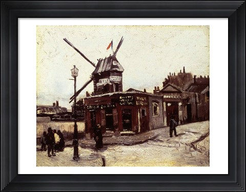 Framed Moulin de la Galette, 1886 Print