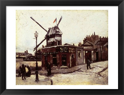 Framed Moulin de la Galette, 1886 Print