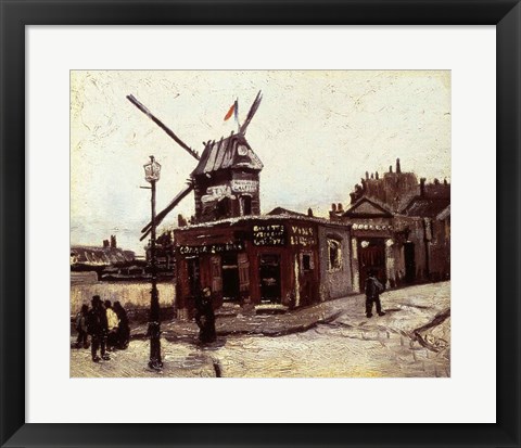 Framed Moulin de la Galette, 1886 Print