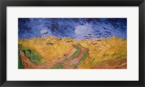 Framed Wheatfield with Crows, 1890 Print