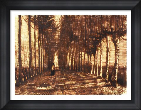 Framed Figure on a Road, 1884 Print