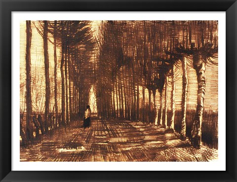 Framed Figure on a Road, 1884 Print