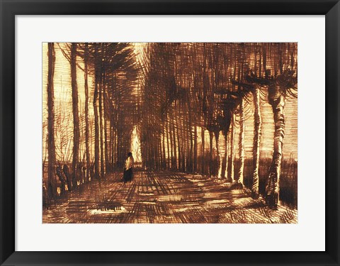 Framed Figure on a Road, 1884 Print