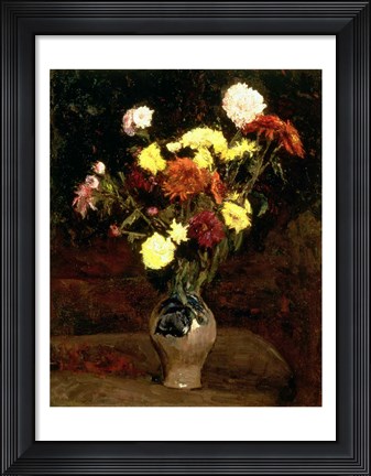 Framed Still Life of Flowers Print