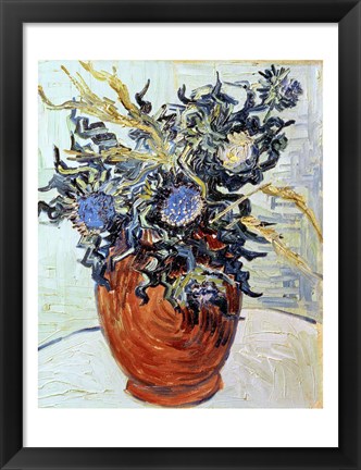 Framed Still Life with Thistles, 1890 Print