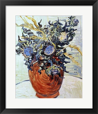 Framed Still Life with Thistles, 1890 Print