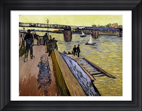 Framed Le Pont de Trinquetaille in Arles, 1888 Print