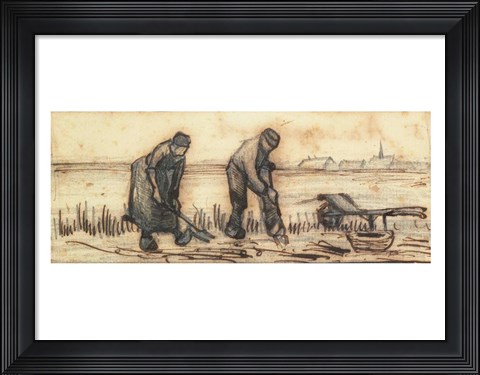 Framed Potato Harvest Print